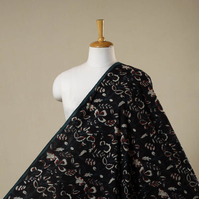 Black - natural dyed bagru dabu fabric 41 - handcrafted
