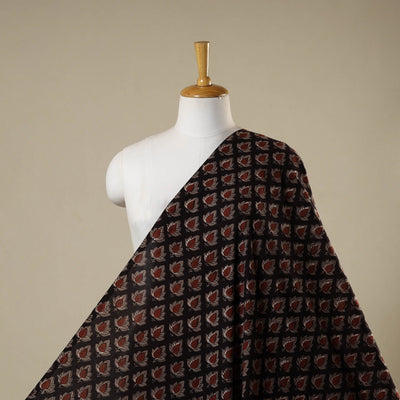 Black - natural dyed bagru dabu fabric 44 - handcrafted