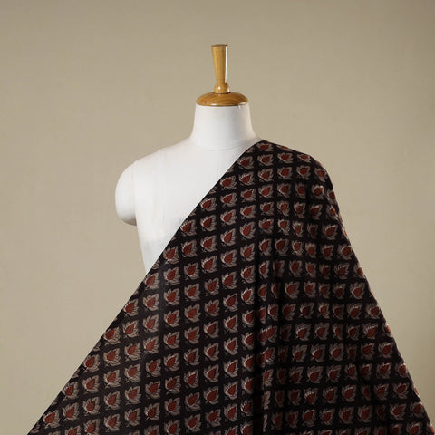 Black - natural dyed bagru dabu fabric 44 - handcrafted