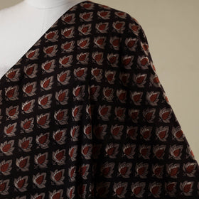 Black - natural dyed bagru dabu fabric 44 - handcrafted