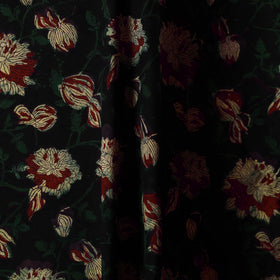 Black - Natural Dyed Bagru Dabu Print Fabric 32