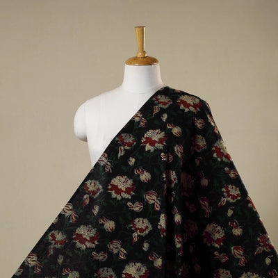 Black - Natural Dyed Bagru Dabu Print Fabric 32