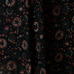 Black - natural dyed bagru dabu fabric 39 - handcrafted