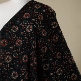 Black - natural dyed bagru dabu fabric 39 - handcrafted