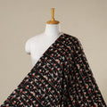 Black - natural dyed bagru modal silk fabric 01