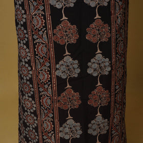 Black - natural dyed 3pc unstitched dress material 10