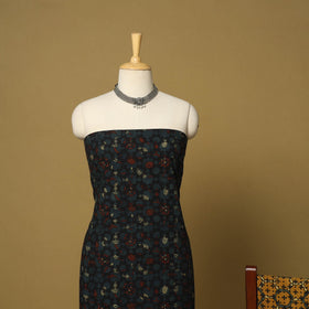 Black - natural dyed 3pc unstitched dress material 08