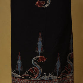 Black - natural dyed 3pc unstitched dress material 12