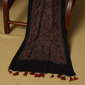 Black - natural dyed 3pc unstitched dress material 10