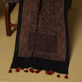 Black - natural dyed 3pc unstitched dress material 05