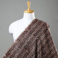 Black Natural Dyed Block Print Cotton Kalamkari Fabric