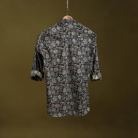 Black - natural dyed cotton men full sleeve shirt 01