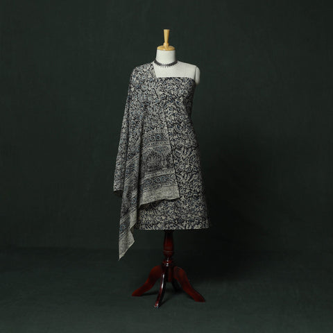 Natural dyed block print cotton pedana kalamkari 2pc