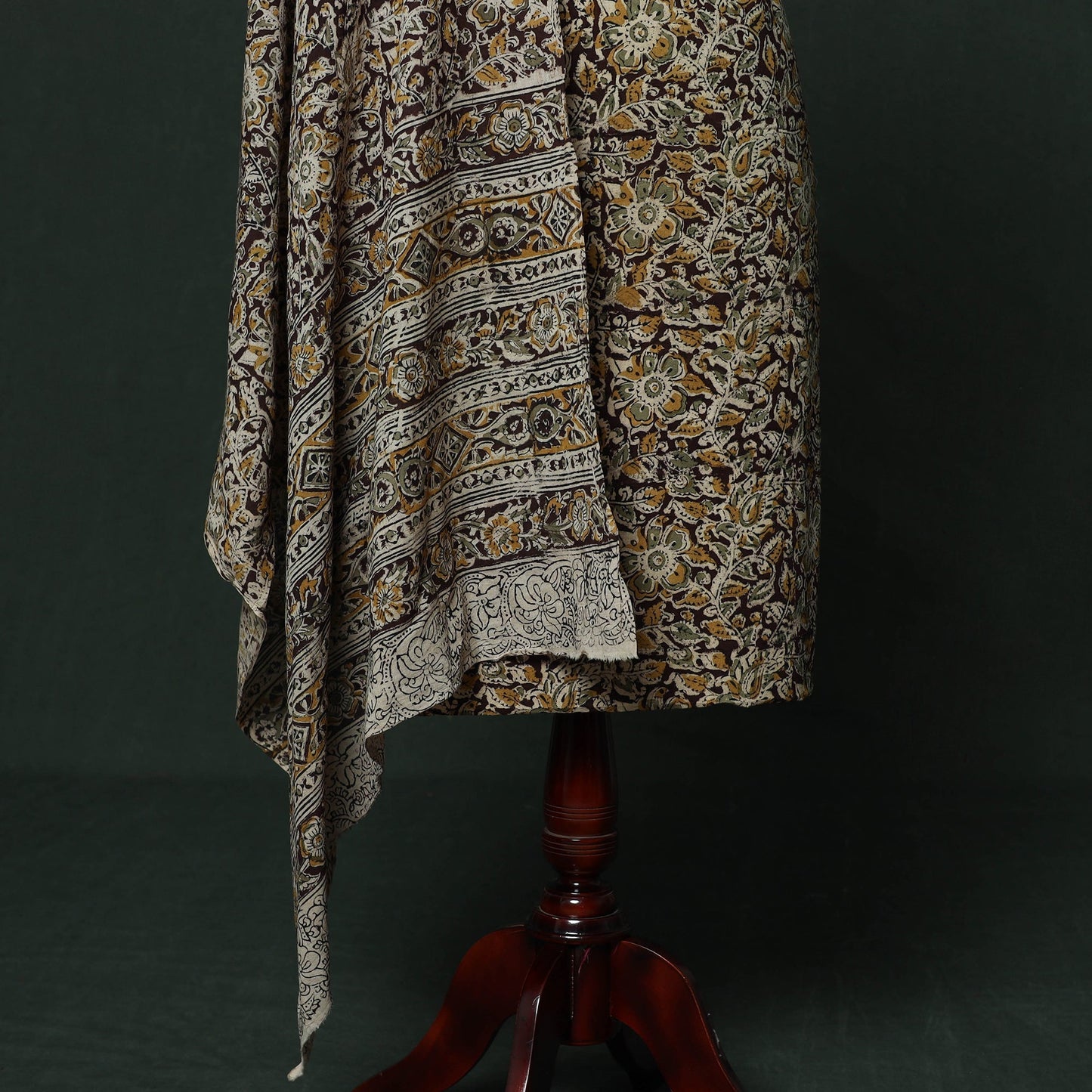 Natural dyed block print cotton pedana kalamkari 2pc