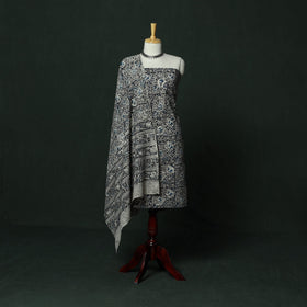 Natural dyed block print cotton pedana kalamkari 2pc