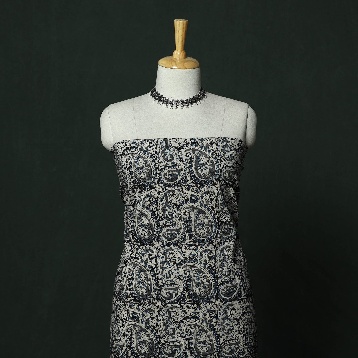 Natural dyed block print cotton pedana kalamkari 2pc