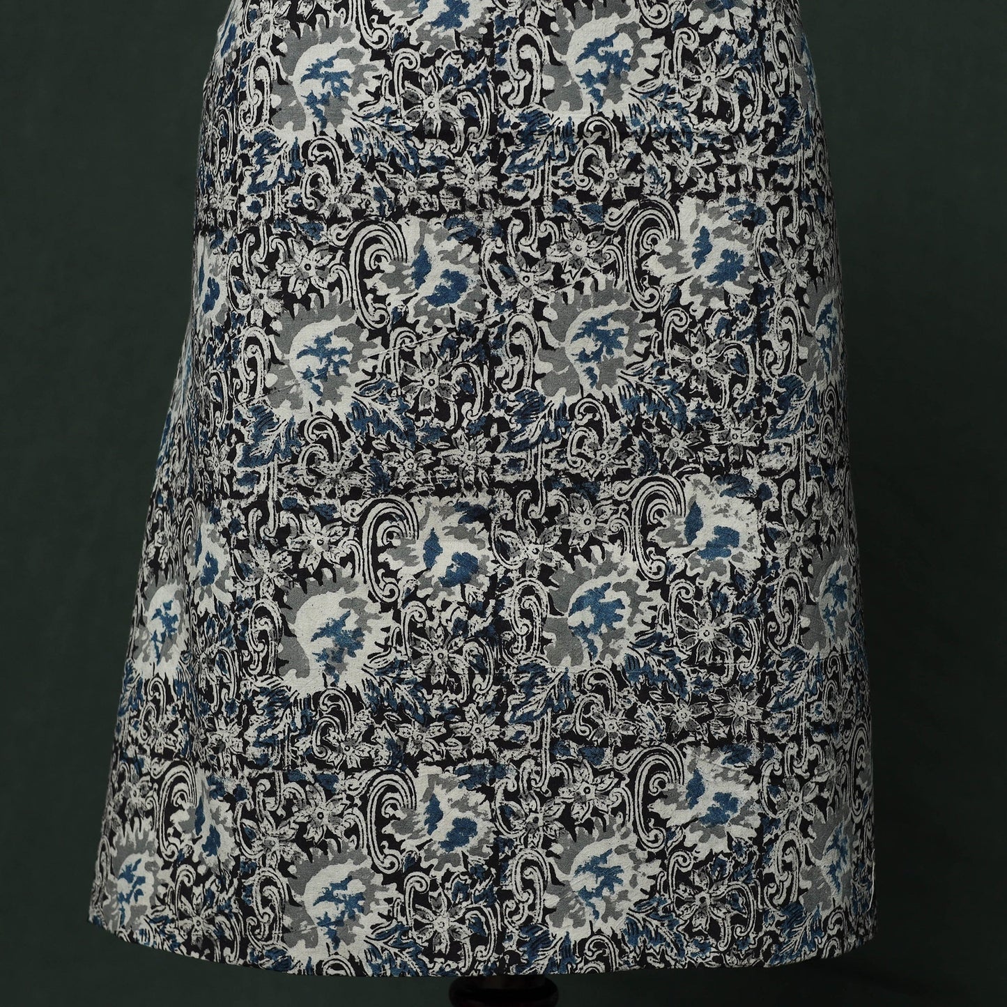 Natural dyed block print cotton pedana kalamkari 2pc