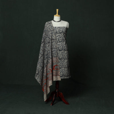 Natural dyed block print cotton pedana kalamkari 2pc