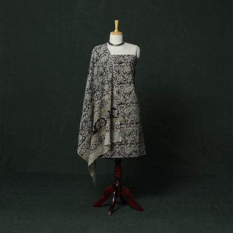 Natural dyed block print cotton pedana kalamkari 2pc