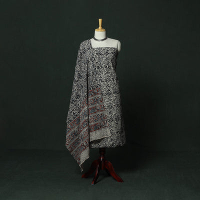 Natural dyed block print cotton pedana kalamkari 2pc