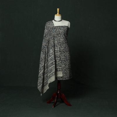 Natural dyed block print cotton pedana kalamkari 2pc