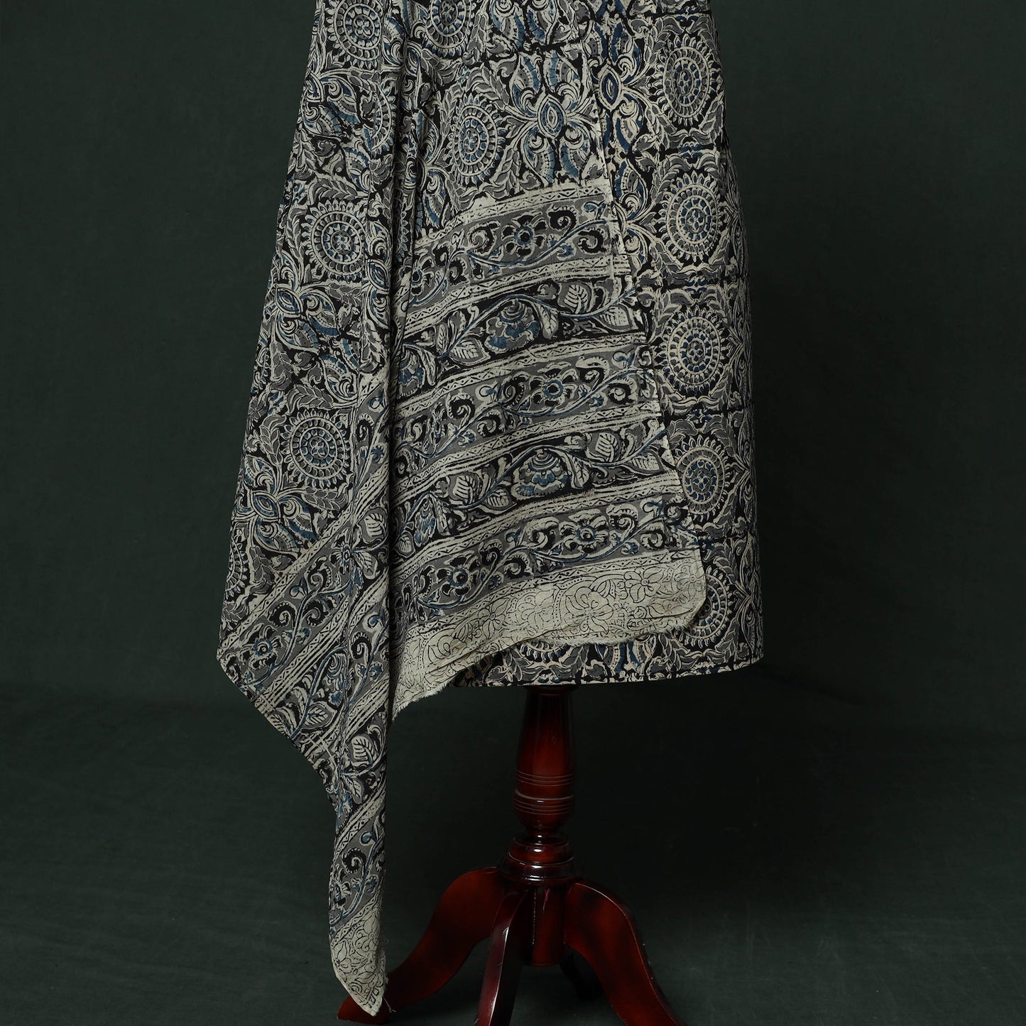 Natural dyed block print cotton pedana kalamkari 2pc