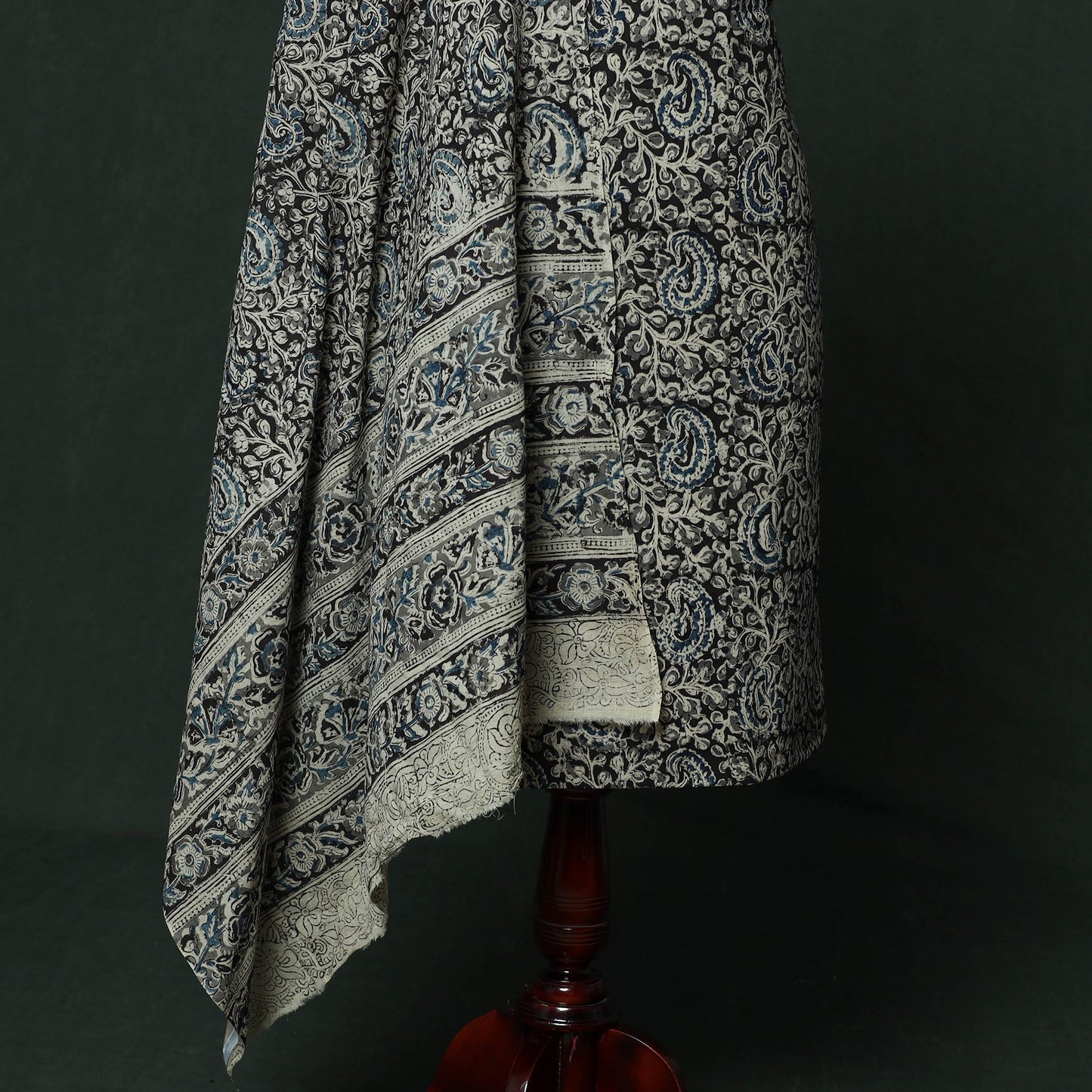 Natural dyed block print cotton pedana kalamkari 2pc