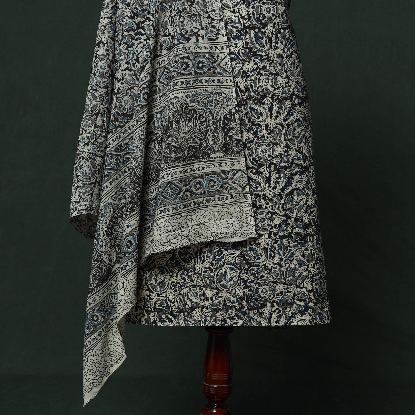 Natural dyed block print cotton pedana kalamkari 2pc