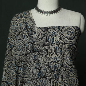 Natural dyed block print cotton pedana kalamkari 2pc