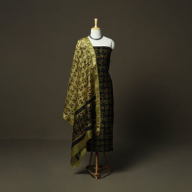 Natural dyed block print maheshwari silk bagru ajrakh 3pc