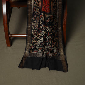 Natural dyed block print maheshwari silk bagru ajrakh 3pc