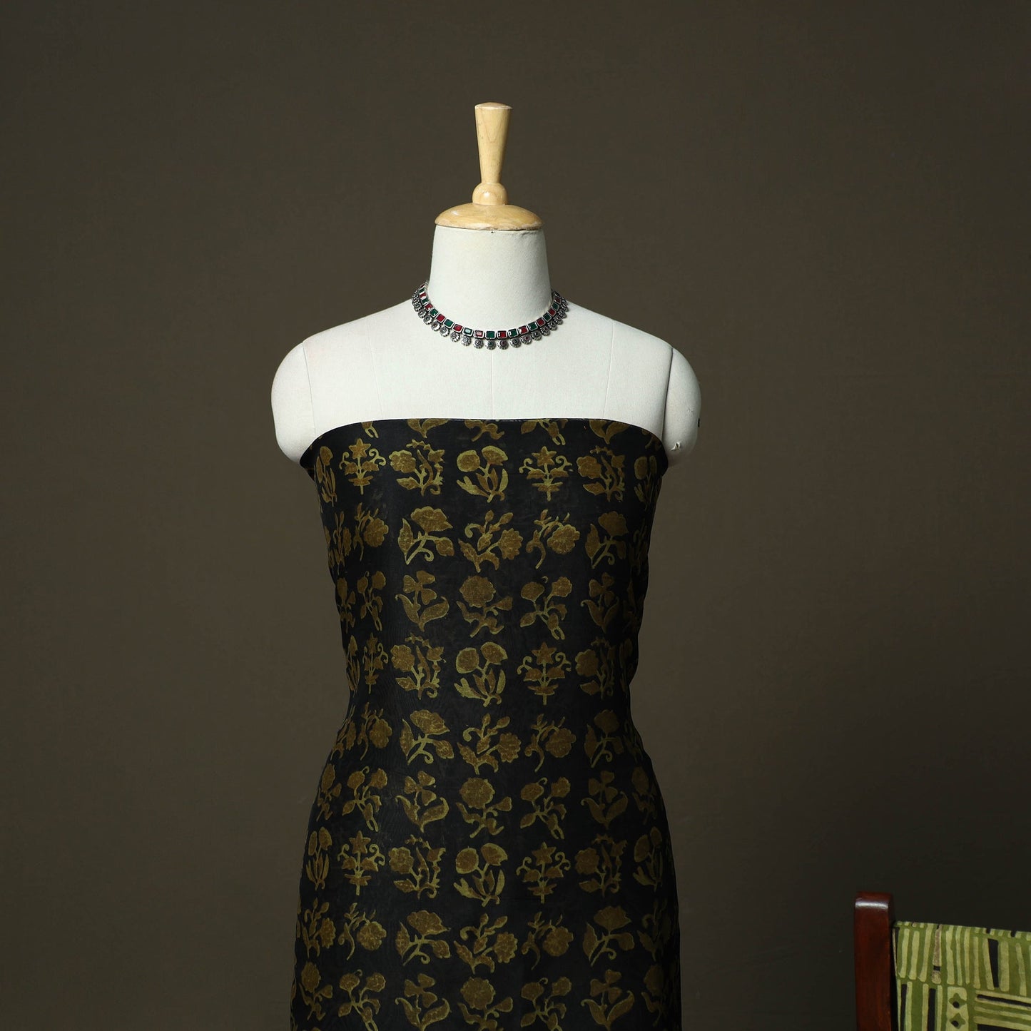 Natural dyed block print maheshwari silk bagru ajrakh 3pc