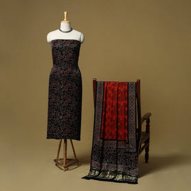 Natural dyed modal silk 2pc unstitched dress material 02
