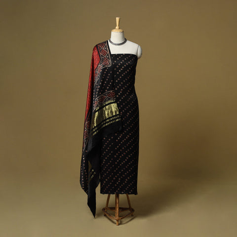 Natural dyed modal silk 2pc unstitched dress material 04