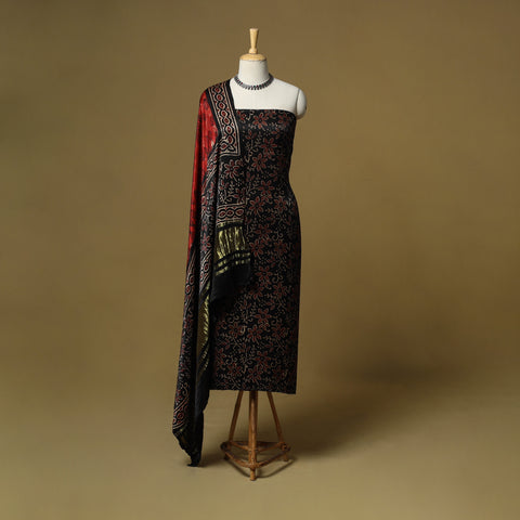 Natural dyed modal silk 2pc unstitched dress material 02