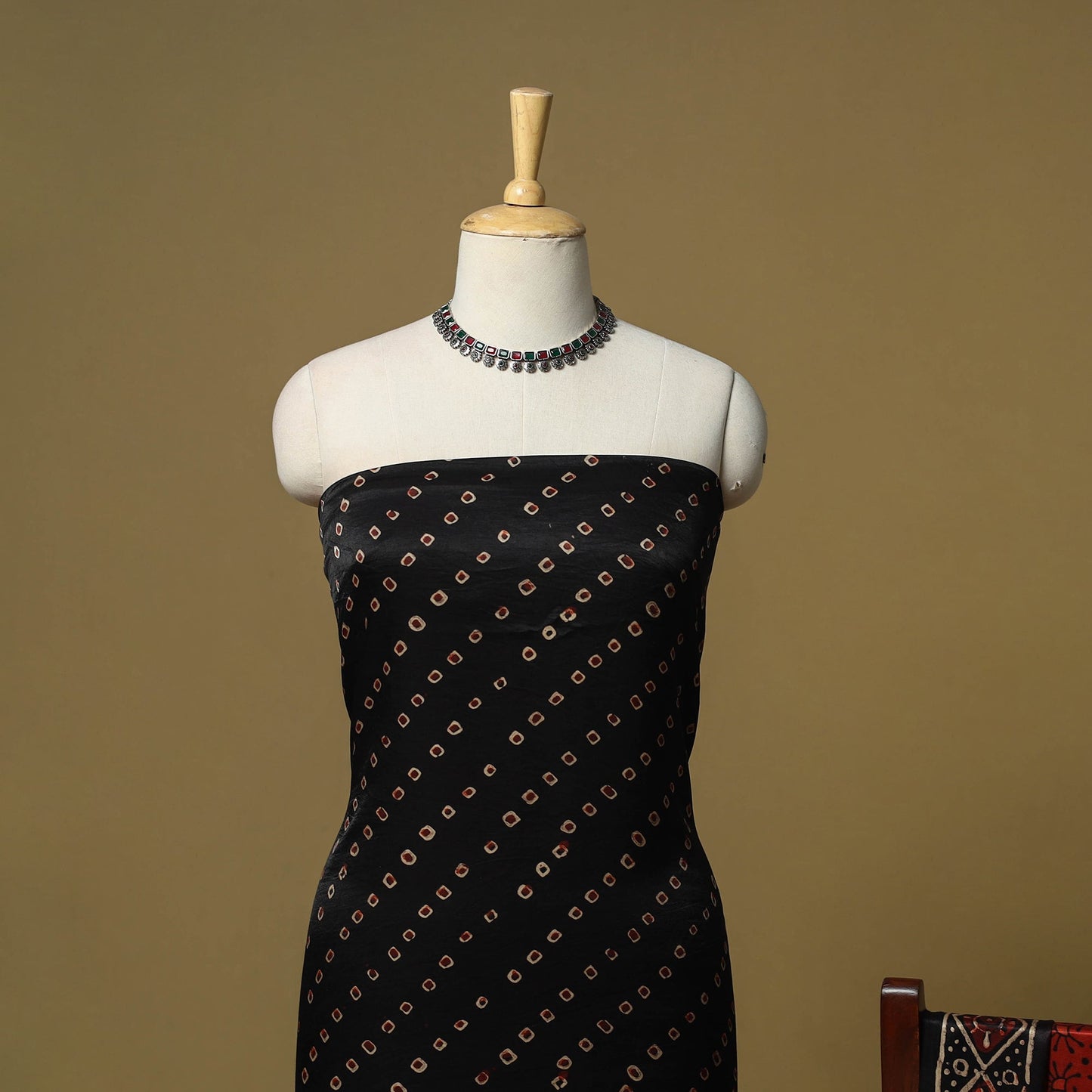 Natural dyed modal silk 2pc unstitched dress material 04