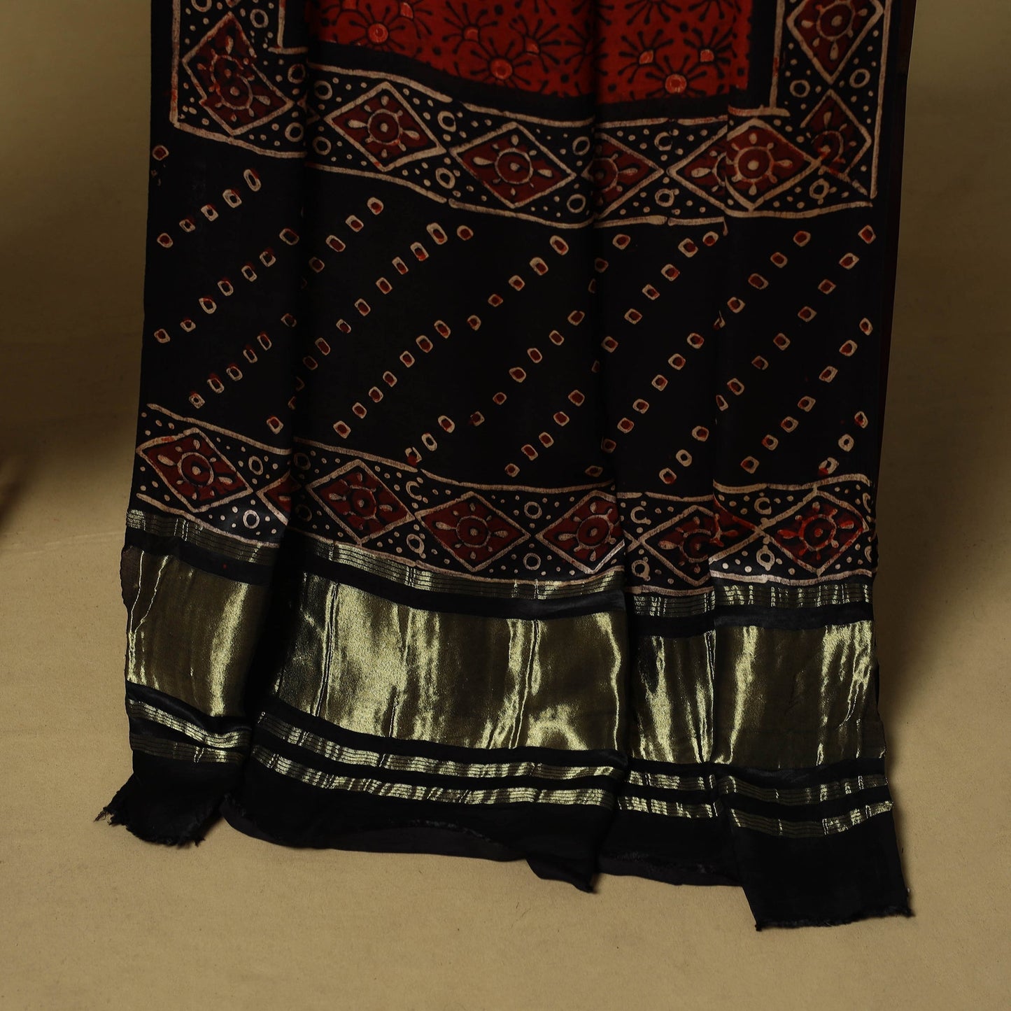 Natural dyed modal silk 2pc unstitched dress material 04