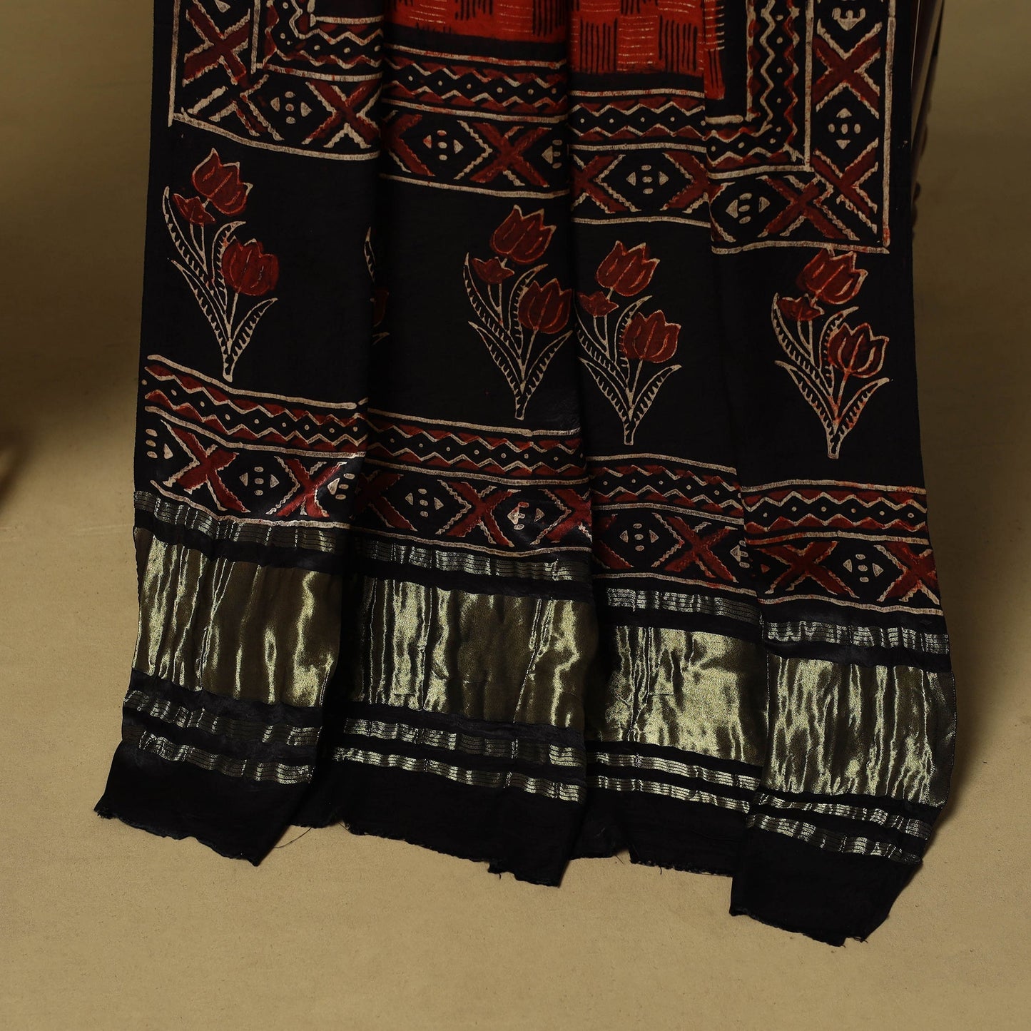 Natural dyed modal silk 2pc unstitched dress material 03