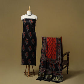 Natural dyed modal silk 2pc unstitched dress material 03