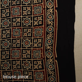 Black - natural dyed modal silk saree 11 - handcrafted