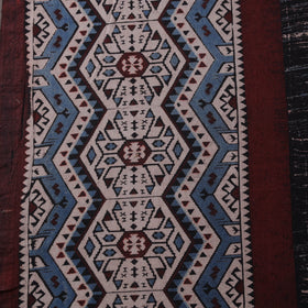 Natural dyed brush design cotton fabric 05 - handcrafted