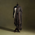 Black - natural dyed chanderi silk dupatta 13 - handcrafted