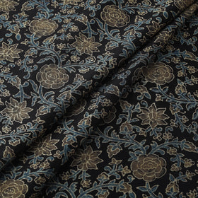 Natural dyed chanderi silk kutch hand block ajrakh print