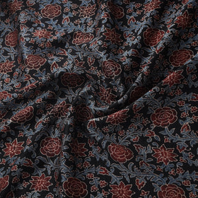 Natural dyed chanderi silk kutch hand block ajrakh print
