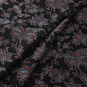 Natural dyed chanderi silk kutch hand block ajrakh print