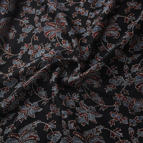 Natural dyed chanderi silk kutch hand block ajrakh print