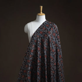 Natural dyed chanderi silk kutch hand block ajrakh print