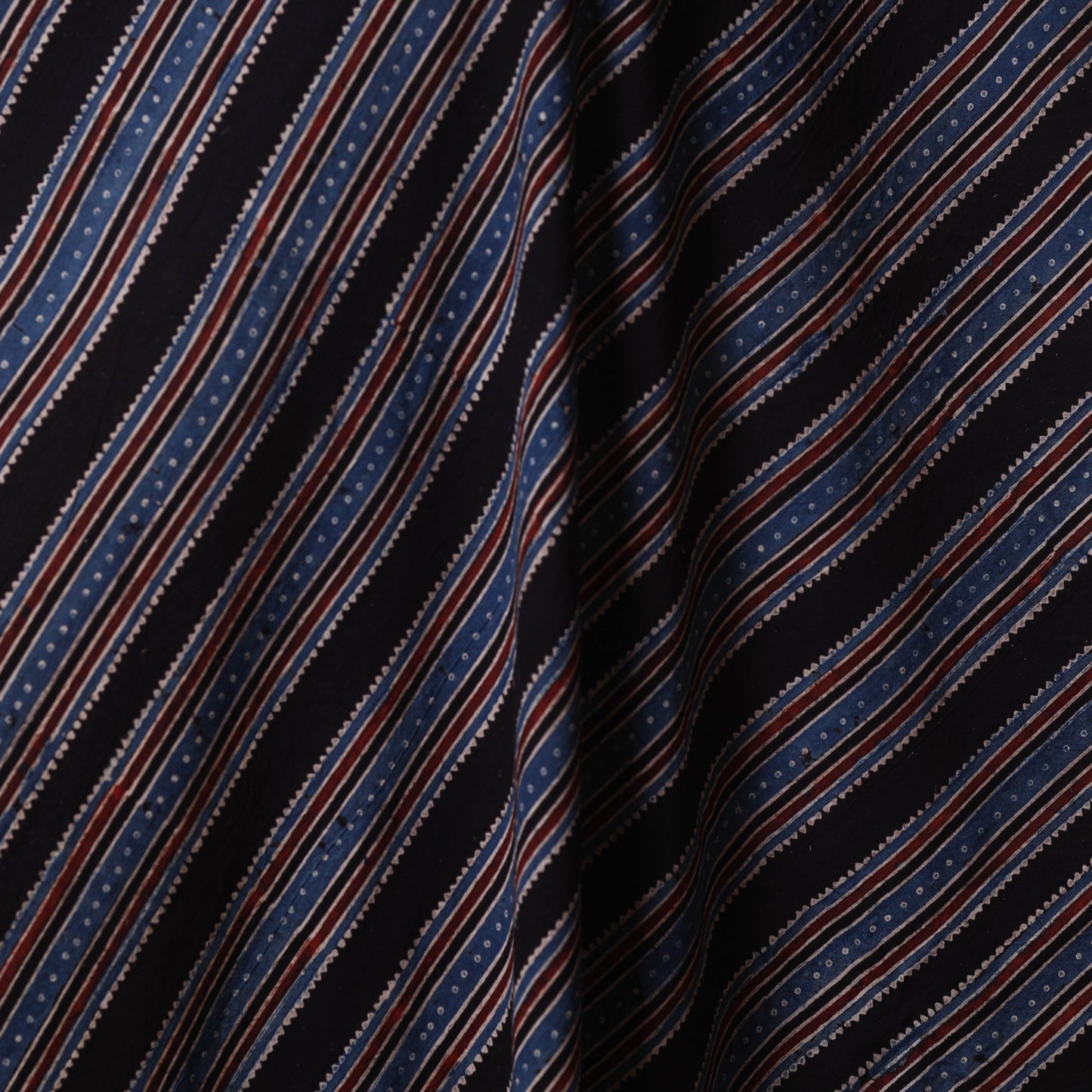 Black - natural dyed cotton fabric 16 - handcrafted