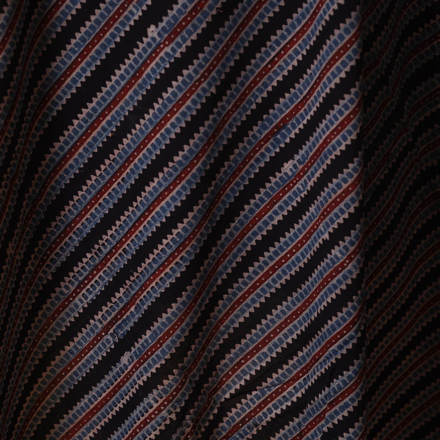 Black - natural dyed cotton fabric 61 - handcrafted