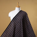 Black - natural dyed cotton fabric 61 - handcrafted